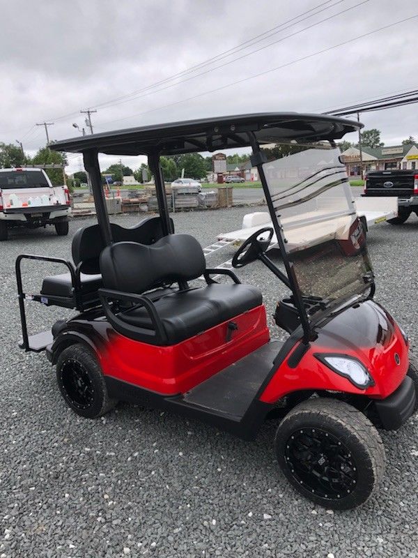 Yamaha Drive Gas Golf Cart Custom Paint Wheels 4 Seats Leds