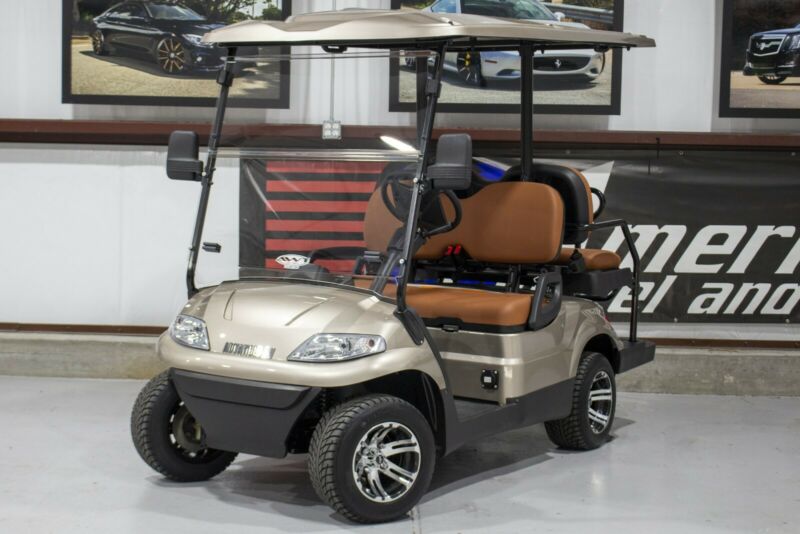 New Champagne Saddle Advanced Ev V Electric Golf Cart