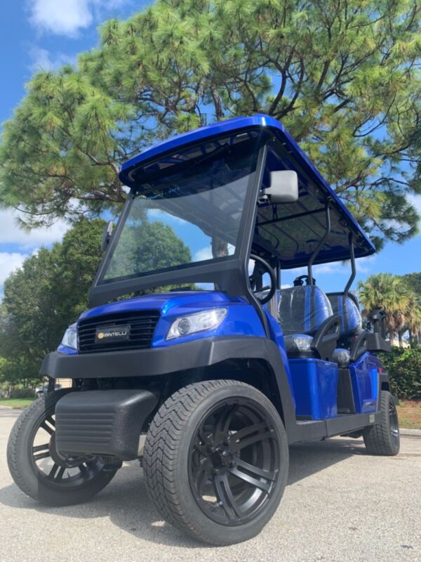 Blue Bintelli Beyond Passenger Lsv Golf Cart Aluminum Chassis For