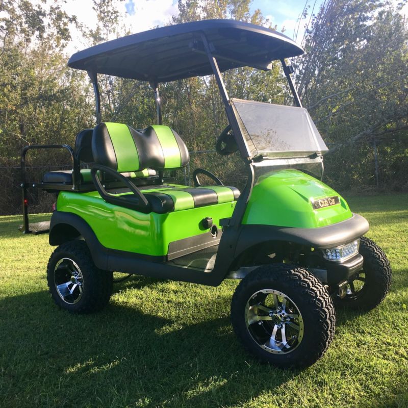 Club Car Precedent 4 Seater Golf Cart Lifted Lime Green Golf Cart Free 