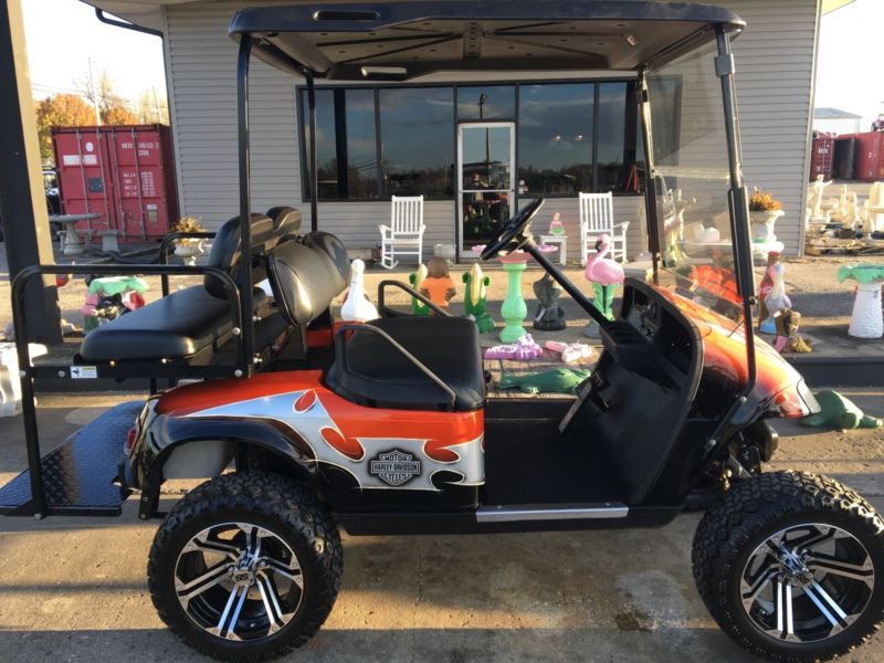 Ezgo Hp Gas Lifted Harley Davidson Themed Passenger Golf Cart Hot Sex Picture