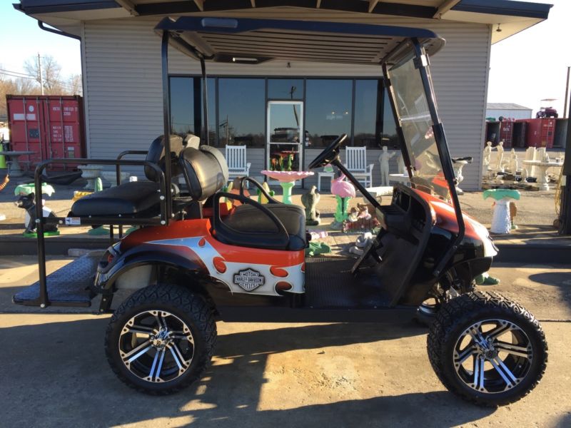 Ezgo135 Hp Gas Lifted Harley Davidson Themed 4 Passenger Golf Cart Sscarts For Sale From United