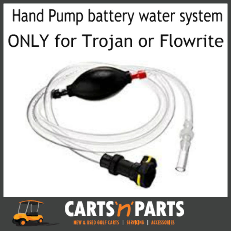 Hand Pump For Battery Watering System Trojan Or Flowrite Connection for Adding Water To Trojan Golf Cart Batteries
