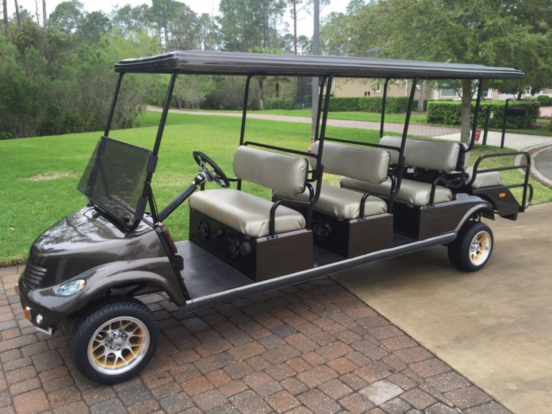 Classy Club Car Golf Cart Eight (8) Passenger Stretch Limo Gas Powered