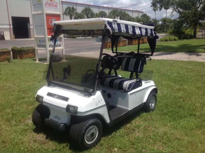 Club Car Clubcar Ds 2 Passenger Seat Golf Cart Nice White With ...