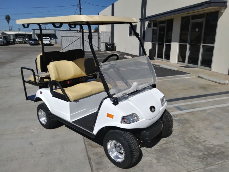 White Lsv Evolution Ev Golf Cart Car Classic 4 Passenger Seat Street ...