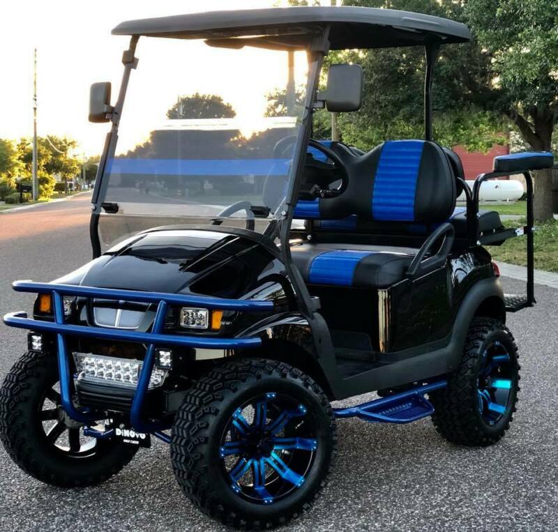 Dinovo Custom Build â€œInterceptorâ€  Golf Cart Club Car Black And Blue