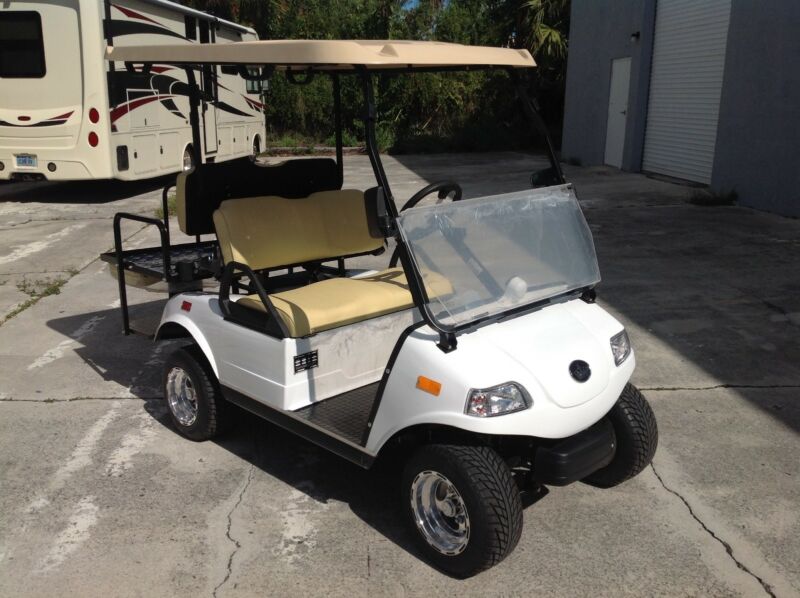 White Lsv Evolution Ev Golf Cart Car Classic 4 Passenger Seat Street ...