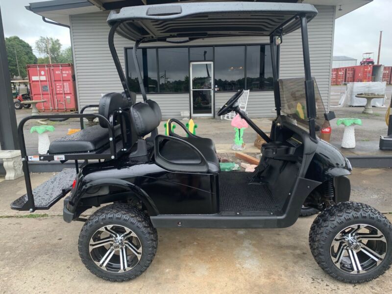 Ezgo 13.5 Hp Gas Lifted Custom Black On Black 4 Passenger Golf Cart ...