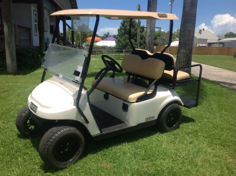 White 2014 Ezgo Ez-Go 48v Txt 4 Seat Passenger Golf Cart Car 12