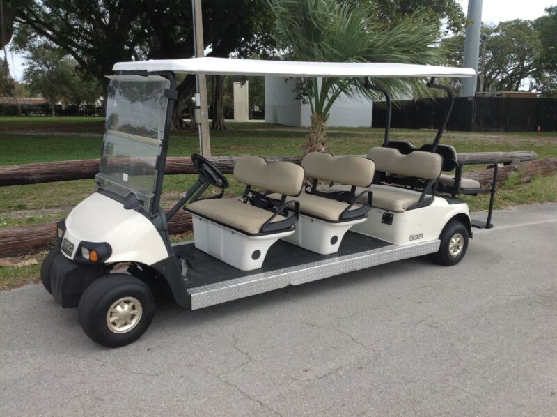 Ezgo Rxv 8 Passenger Seat Limo Golf Cart White 48v Ac For Sale From United States