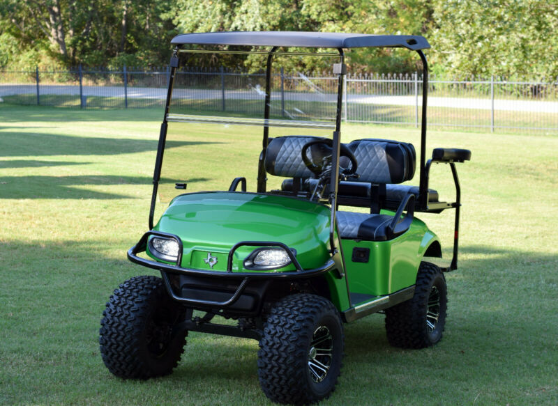 EzGo Txt Custom Lifted Electric 36V Golf Cart 2000 Monster Green 4
