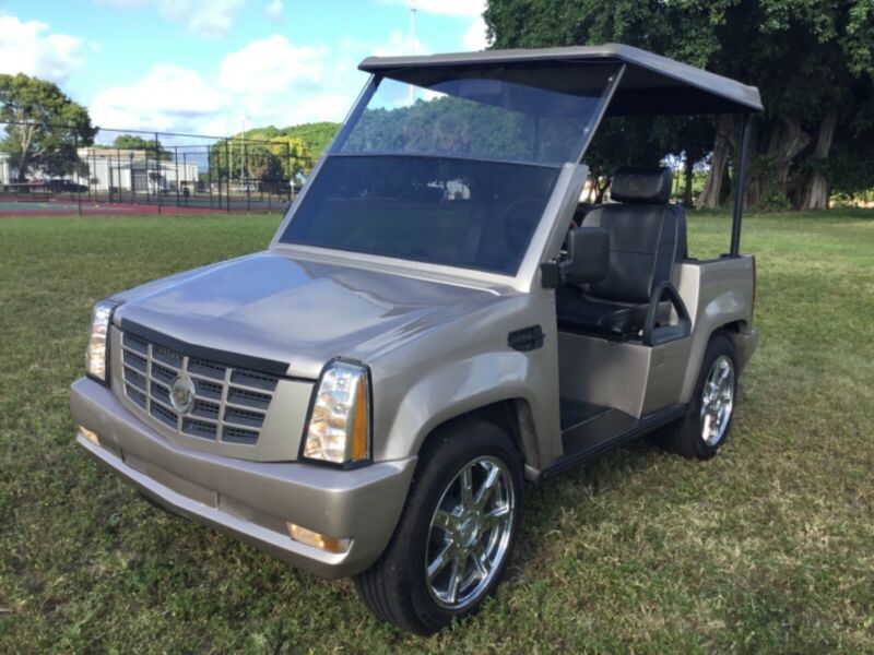 Acg Silver Cadillac Escalade Golf Cart Custom 4 Passenger With Canopy ...