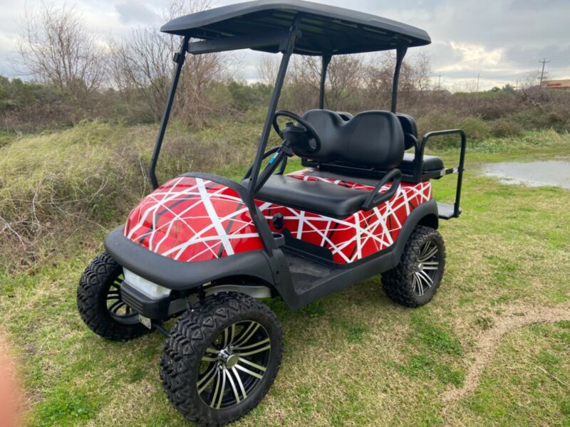 Club Car Precedent Gas Fuel Injection Golf Cart Van Halen Paint Golf Car For Sale From United