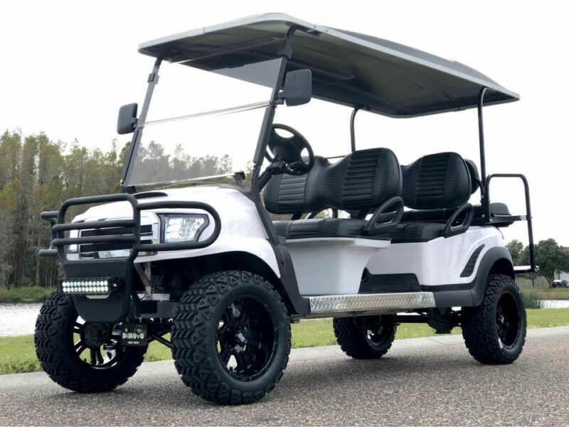 Golf Cart Club Car Electric Vehicle Custom Lifted Build White Precedent ...