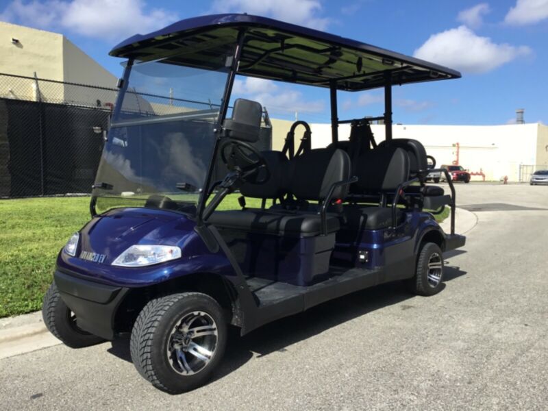 New Blue 6 Passenger Advanced Ev Lsv Street Legal Limo