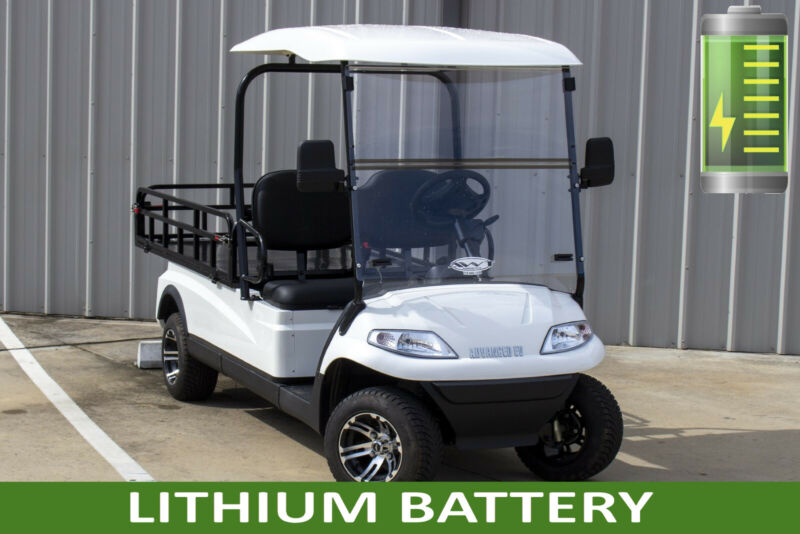 New White Advanced Ev 48V Lithium Electric Utility Golf Cart 2 ...