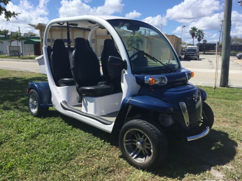 Blue 2015 Polaris Gem E4 4 Passenger Seat Lsv Golf Cart Street Legal 